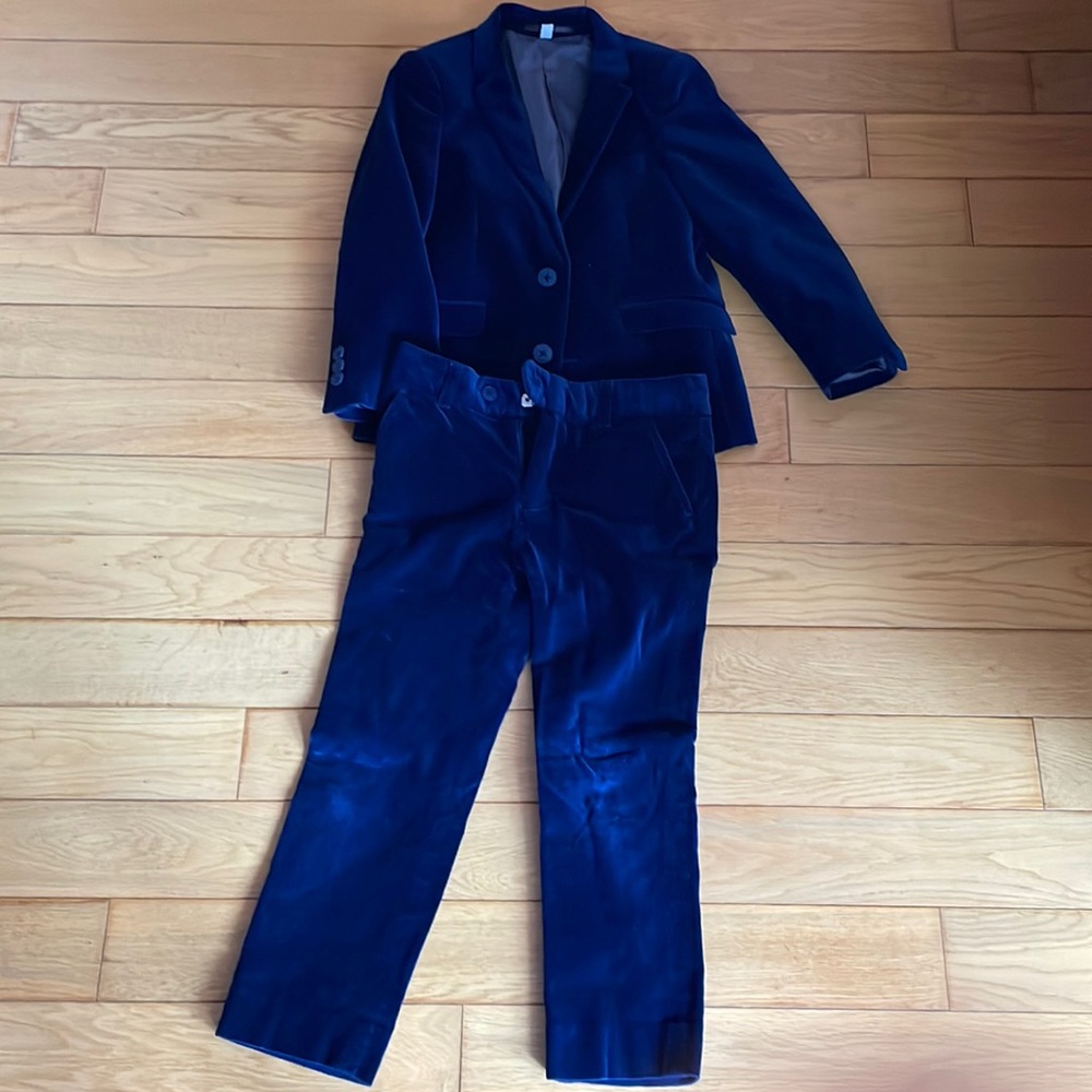 Appaman suit (velvet navy blue) Jacket + Pants size 7